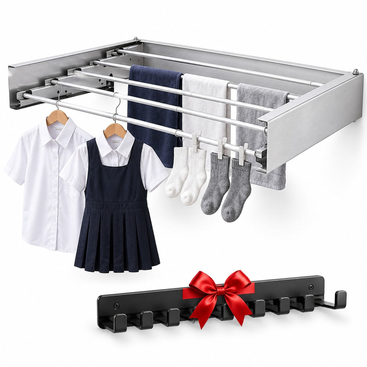 Magic Clothesline from Watania Steel – Smart and Rust-Resistant Wall-Mounted Clothes Dryer