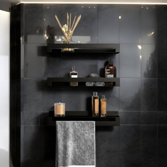 أرفف حمام معدنية مقاومة للصدأ | الوطنية ستيل – مقاس 40 سم